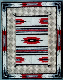 click here to view larger image of Red Arrow Blanket  (counted canvas work)