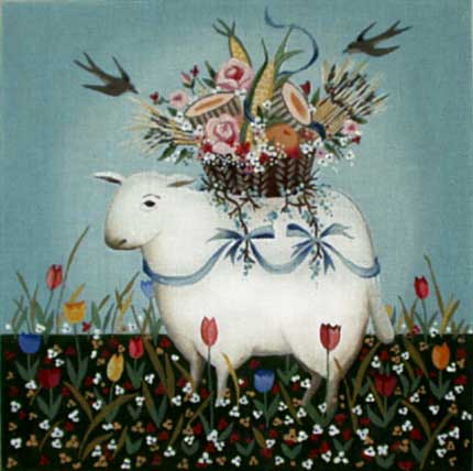 click here to view larger image of Tulip Lamb (hand painted canvases)