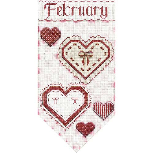 click here to view larger image of February Banner (hand painted canvases)