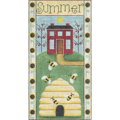 click here to view larger image of Summer Folk Banner (hand painted canvases)