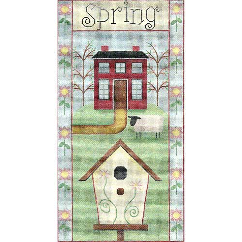 click here to view larger image of Spring Folk Banner (hand painted canvases)