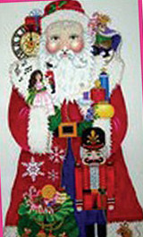 click here to view larger image of Nutcracker Sweet Santa  (hand painted canvases)