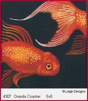 click here to view larger image of Oranda Coaster (hand painted canvases)