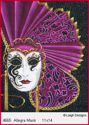 click here to view larger image of Allegra Mask (hand painted canvases)