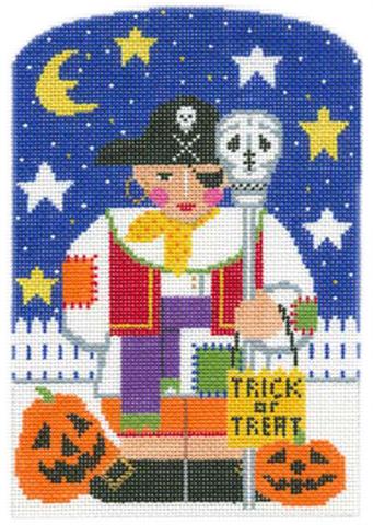 click here to view larger image of Pirate Trick or Treater (hand painted canvases)