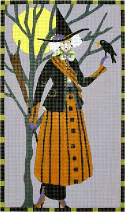 click here to view larger image of Witch with Crow (hand painted canvases)