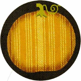 click here to view larger image of Fancy Pumpkins - Orange and Gold Stripes (hand painted canvases)