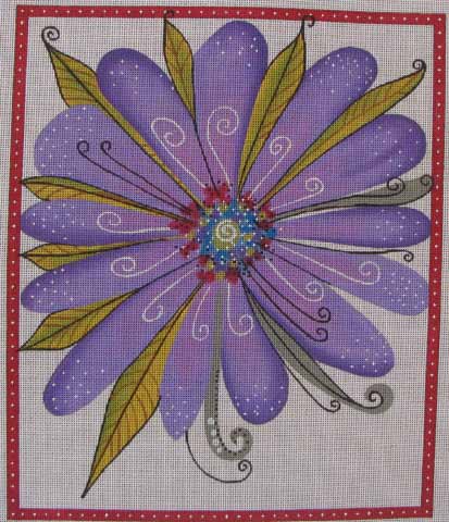 click here to view larger image of Lavender Flower (hand painted canvases)