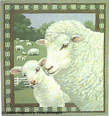 click here to view larger image of Ewe and Lamb (hand painted canvases)