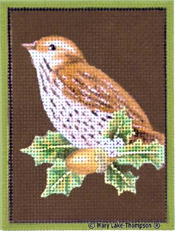 click here to view larger image of Brown Bird Ornament (hand painted canvases)
