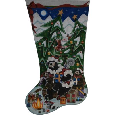 click here to view larger image of Santas Claws Stocking  - 13M (hand painted canvases)