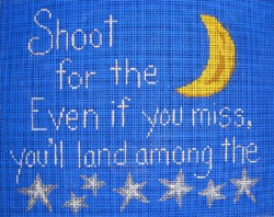 click here to view larger image of Shoot for the Moon ... If You Miss... (hand painted canvases)