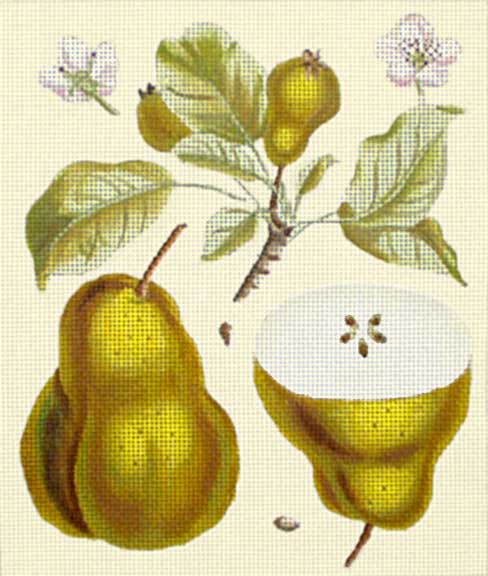 click here to view larger image of Gold Pear Botanical (hand painted canvases)