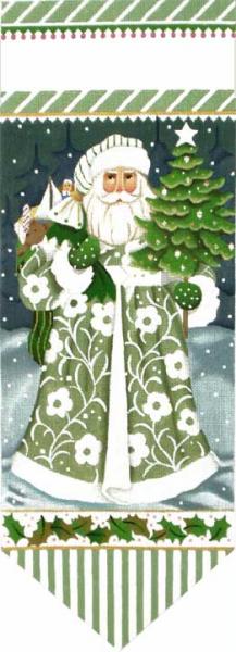 click here to view larger image of Wintergreen Santa Banner (hand painted canvases)