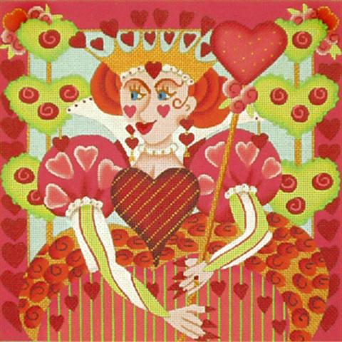 click here to view larger image of Queen of Hearts - Wild Women (hand painted canvases)
