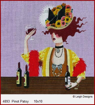 click here to view larger image of Pinot Patsy (hand painted canvases)