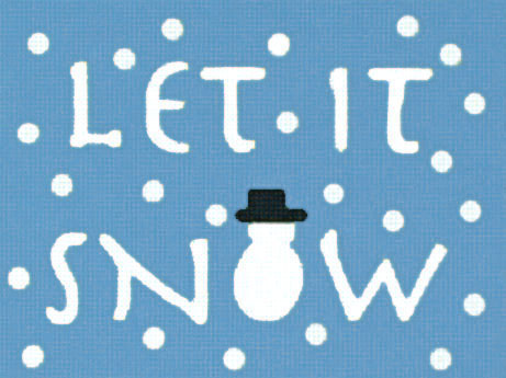 click here to view larger image of Let It Snow - Blue (hand painted canvases)