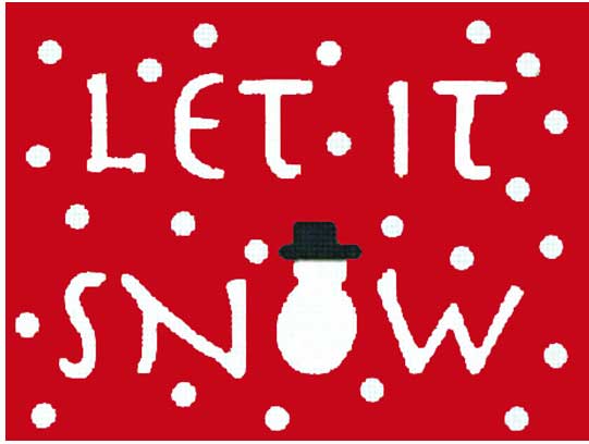 click here to view larger image of Let It Snow - Red (hand painted canvases)