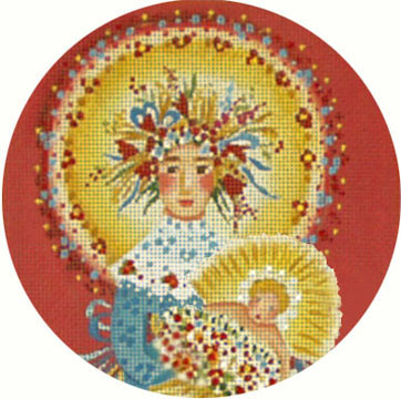 click here to view larger image of Strawflower Madonna (hand painted canvases)