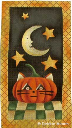 click here to view larger image of Jack-o-Cat (hand painted canvases)