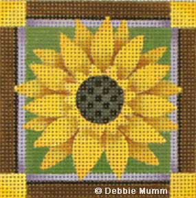 click here to view larger image of Sunflower Coaster (hand painted canvases)
