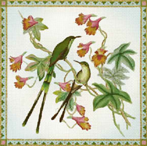 click here to view larger image of Hummingbirds - 18ct (hand painted canvases)