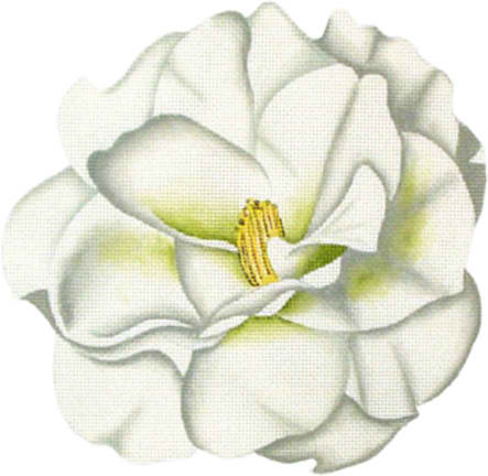 click here to view larger image of Camelias - White (hand painted canvases)