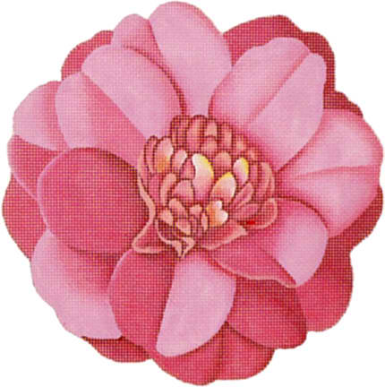 click here to view larger image of Camelias - Dark Pink (hand painted canvases)