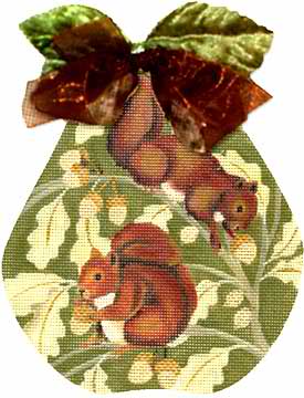 click here to view larger image of Squirrel Pear (hand painted canvases)