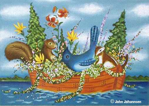 click here to view larger image of Boat Friends (hand painted canvases)