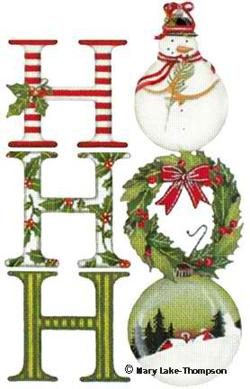 click here to view larger image of Ho Ho Ho Vertical (hand painted canvases)
