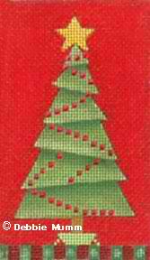 click here to view larger image of Red Bead Garland Christmas Tree (hand painted canvases)