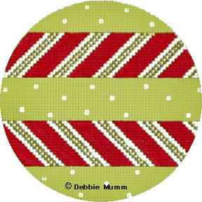 click here to view larger image of Stripes Ornament (hand painted canvases)