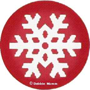 click here to view larger image of Red with Snowflake Ornament (hand painted canvases)