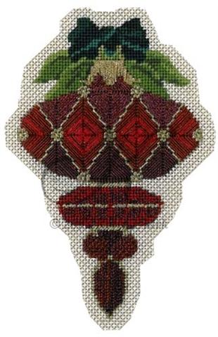 click here to view larger image of January Garnet Ornament (hand painted canvases)