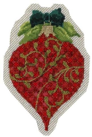 click here to view larger image of July Ruby Ornament (hand painted canvases)