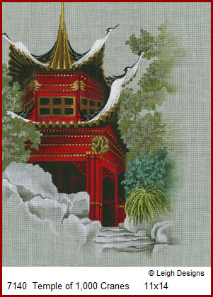 click here to view larger image of Temple of 1000 Cranes (hand painted canvases)