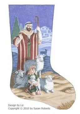 click here to view larger image of Shepherd Stocking (hand painted canvases)