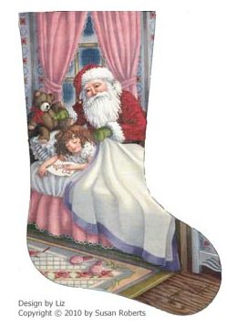 click here to view larger image of Special Delivery Girl Stocking (hand painted canvases)