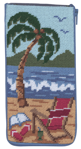 click here to view larger image of At The Beach Eyeglass Case (includes floss) (needlepoint kits)