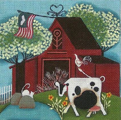 click here to view larger image of Red Barn - Blakely Wilson (hand painted canvases)