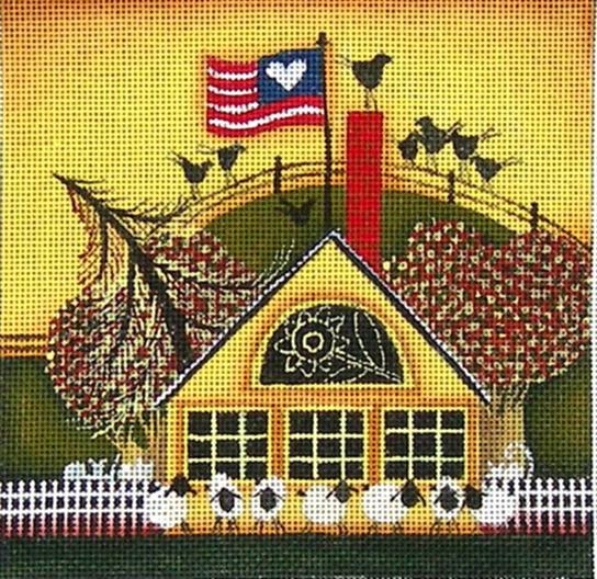 click here to view larger image of Schoolhouse - Blakely Wilson (hand painted canvases)