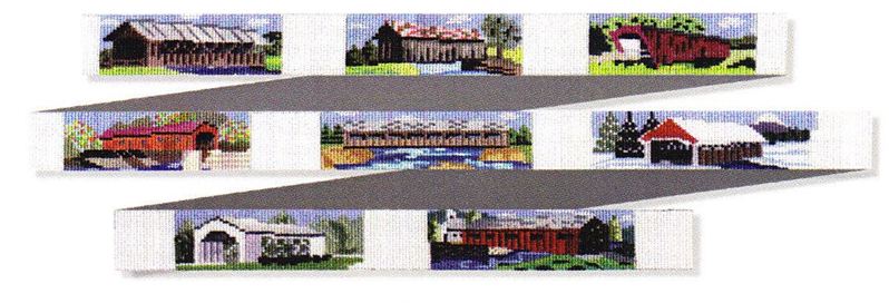 click here to view larger image of Covered Bridges Belt (hand painted canvases)