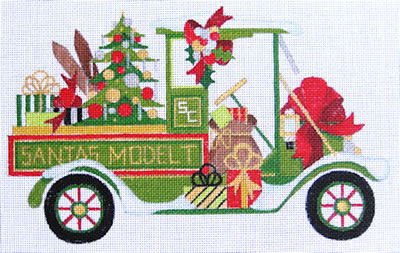 click here to view larger image of Santa's Model T (hand painted canvases)