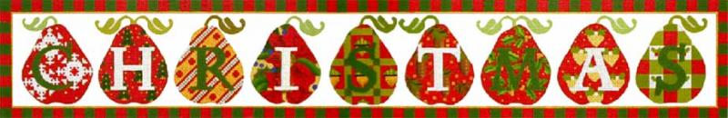 click here to view larger image of Red Pear Christmas (hand painted canvases)
