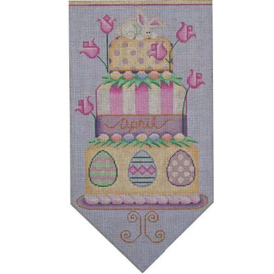 click here to view larger image of Easter Banner Cake   (hand painted canvases)