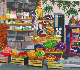 click here to view larger image of Tuscan Market (hand painted canvases)