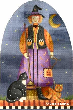 click here to view larger image of Esmerelda - Trick or Treat Series (hand painted canvases)