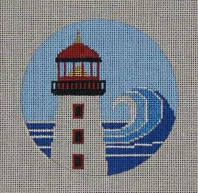 click here to view larger image of Light House Ornament (hand painted canvases)