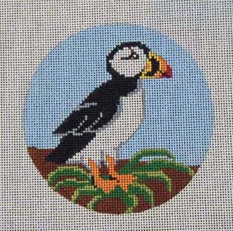 click here to view larger image of Puffin' Ornament (hand painted canvases)